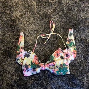 Flower print bikini top.